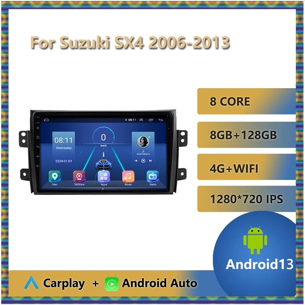 9" IPS Carplay Android Auto Car Radio For Suzuki SX4 2006 - 2013 AI Voice Controls Steering Wheel Controls 8-Core 8GB+128GB WIFI
9" IPS Carplay Android Auto Car Radio For Suzuki SX4 2006 - 2013 AI Voice Controls Steering Wheel Controls 8-Core 8GB+128GB WIFI