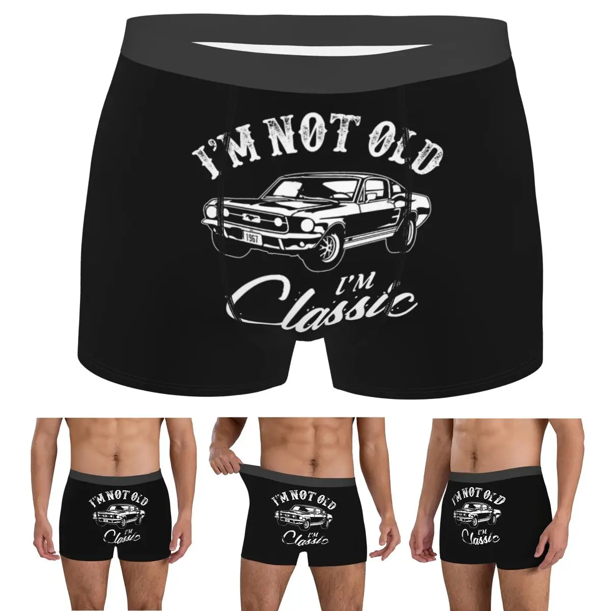 Boxer Underpants Shorts Classic Car Mustang Panties Male Ventilate Underwear for Homme Man Boyfriend Gift
Boxer Underpants Shorts Classic Car Mustang Panties Male Ventilate Underwear for Homme Man Boyfriend Gift