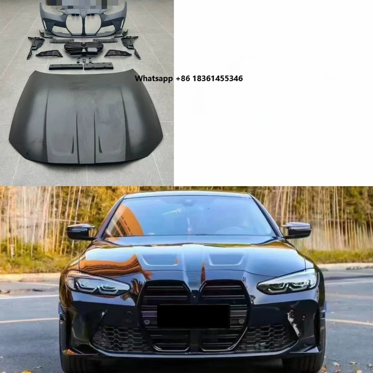 For 4 Series G22 G23 G26 2021-2024 Upgrade M4 Style Front bumper Hood Grille surround Car accessories Body kit
For 4 Series G22 G23 G26 2021-2024 Upgrade M4 Style Front bumper Hood Grille surround Car accessories Body kit