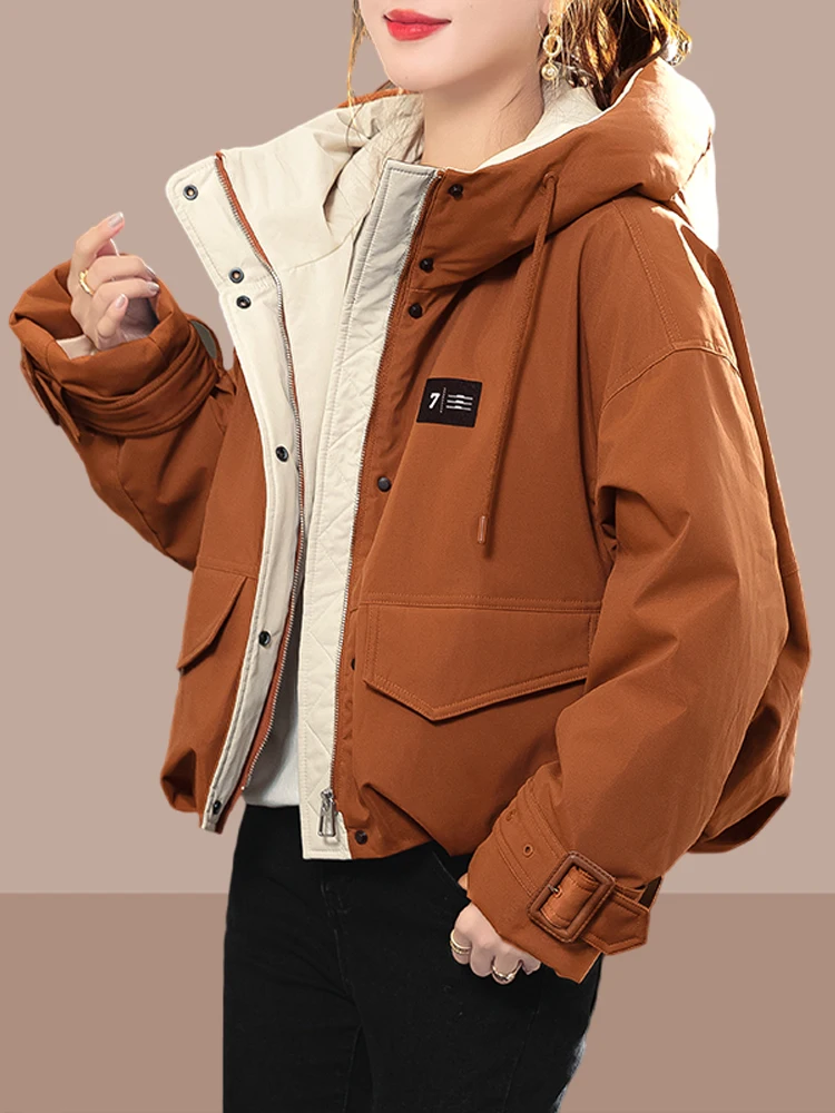 Женская утепленная хлопковая куртка с капюшоном на молнии, однотонная, повседневная, для города, с длинными рукавами
Женская утепленная хлопковая куртка с капюшоном на молнии, однотонная, повседневная, для города, с длинными рукавами