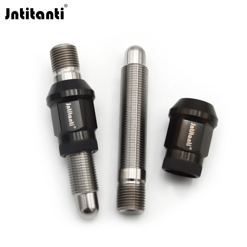 Jntitanti Ti-6Al-4V hot sale Gr.5 titanium wheel stud M14X1.25X78 and wheel nut M14*1.25*35mm for BMW MINI racing car
Jntitanti Ti-6Al-4V hot sale Gr.5 titanium wheel stud M14X1.25X78 and wheel nut M14*1.25*35mm for BMW MINI racing car