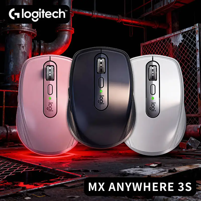 Logitech MX Anywhere 3S Portable Wireless Mouse, Silent Technology, 8K DPI Darkfield Tracking
