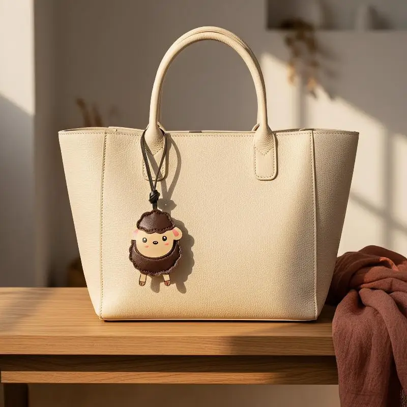 Cute Cartoon Sheep Shaped PU Leather Bag Charm Exquisite Stitching Perfect For Backpacks Handbags Keys Decoration
Cute Cartoon Sheep Shaped PU Leather Bag Charm Exquisite Stitching Perfect For Backpacks Handbags Keys Decoration