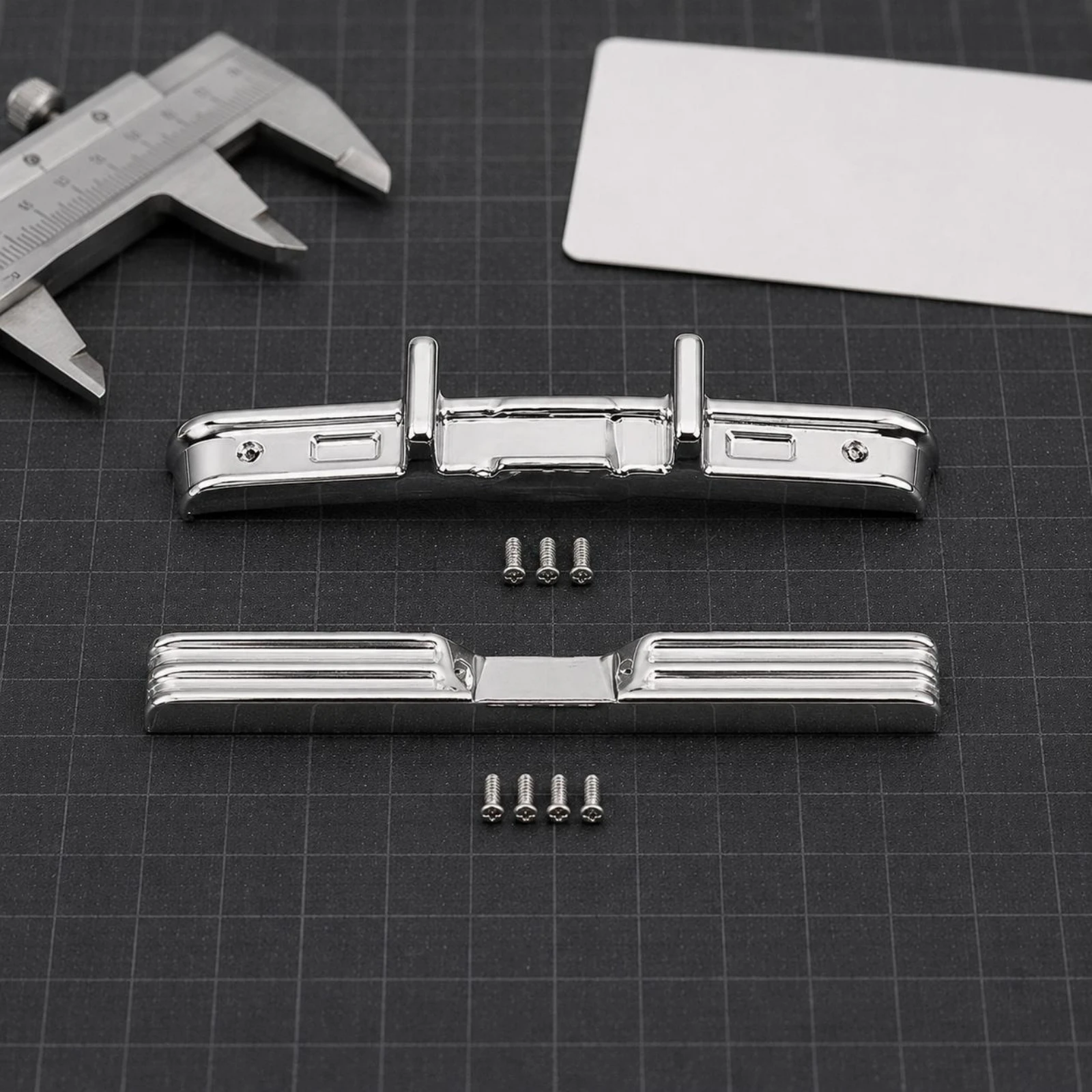 2 Pieces Metal Fenders Molded Details Chrome Truck Fenders Front Bumper Bar Mounting Tabs Chrome Steel Bumper Cutout Design
2 Pieces Metal Fenders Molded Details Chrome Truck Fenders Front Bumper Bar Mounting Tabs Chrome Steel Bumper Cutout Design