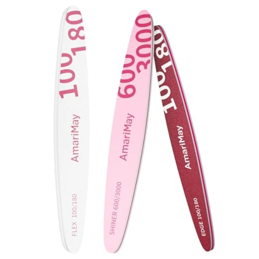 Nail File Combo, 3 Pcs of 100/180 Edge Tile, 100/180 Flex Tile and 600/3000 Shiner Tile, Double Sided Washable Grit Emery Board
Nail File Combo, 3 Pcs of 100/180 Edge Tile, 100/180 Flex Tile and 600/3000 Shiner Tile, Double Sided Washable Grit Emery Board