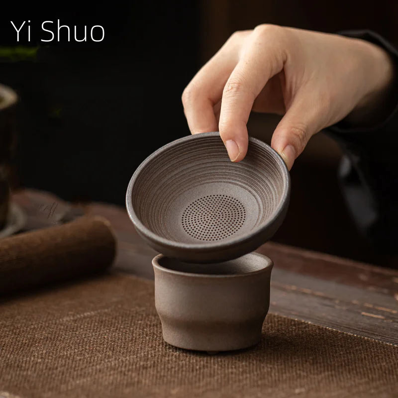 Gilt Iron Glaze Jumping Knife Tea Leak Tea Filter Set All-ceramic Filter Hole Tea Separation Household Kung Fu Accessories
Gilt Iron Glaze Jumping Knife Tea Leak Tea Filter Set All-ceramic Filter Hole Tea Separation Household Kung Fu Accessories