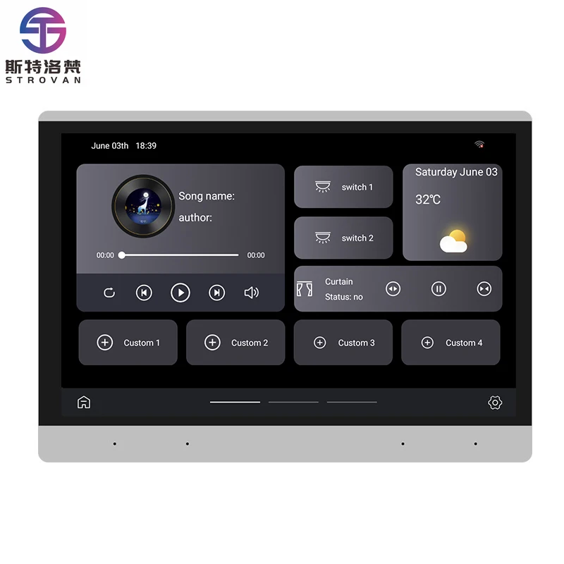 10 Inch Wifi Zigbee Multi-function Touch Screen Control Panel Central Control for Smartlife App Intelligent Scenes Devices