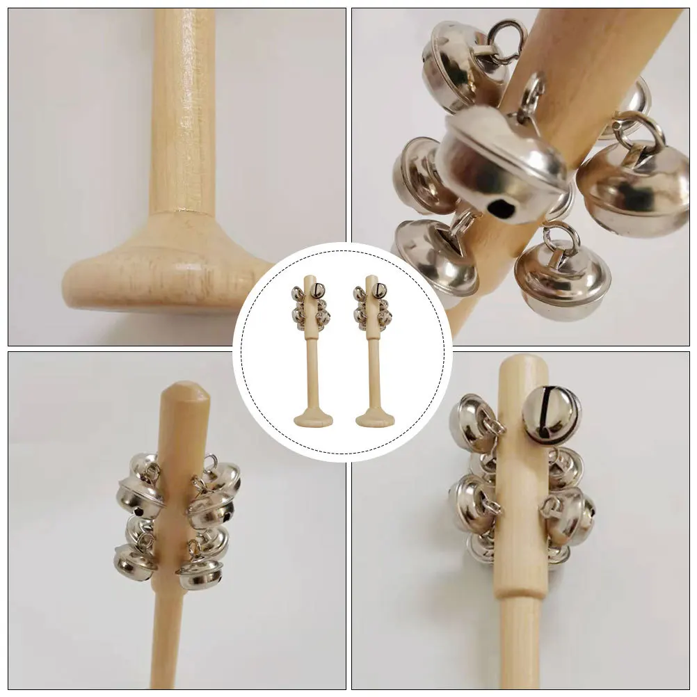 2 Pcs Wooden Rod Bell Musical Teaching Aids Stick Rattle Instrument Bells Instruments
2 Pcs Wooden Rod Bell Musical Teaching Aids Stick Rattle Instrument Bells Instruments