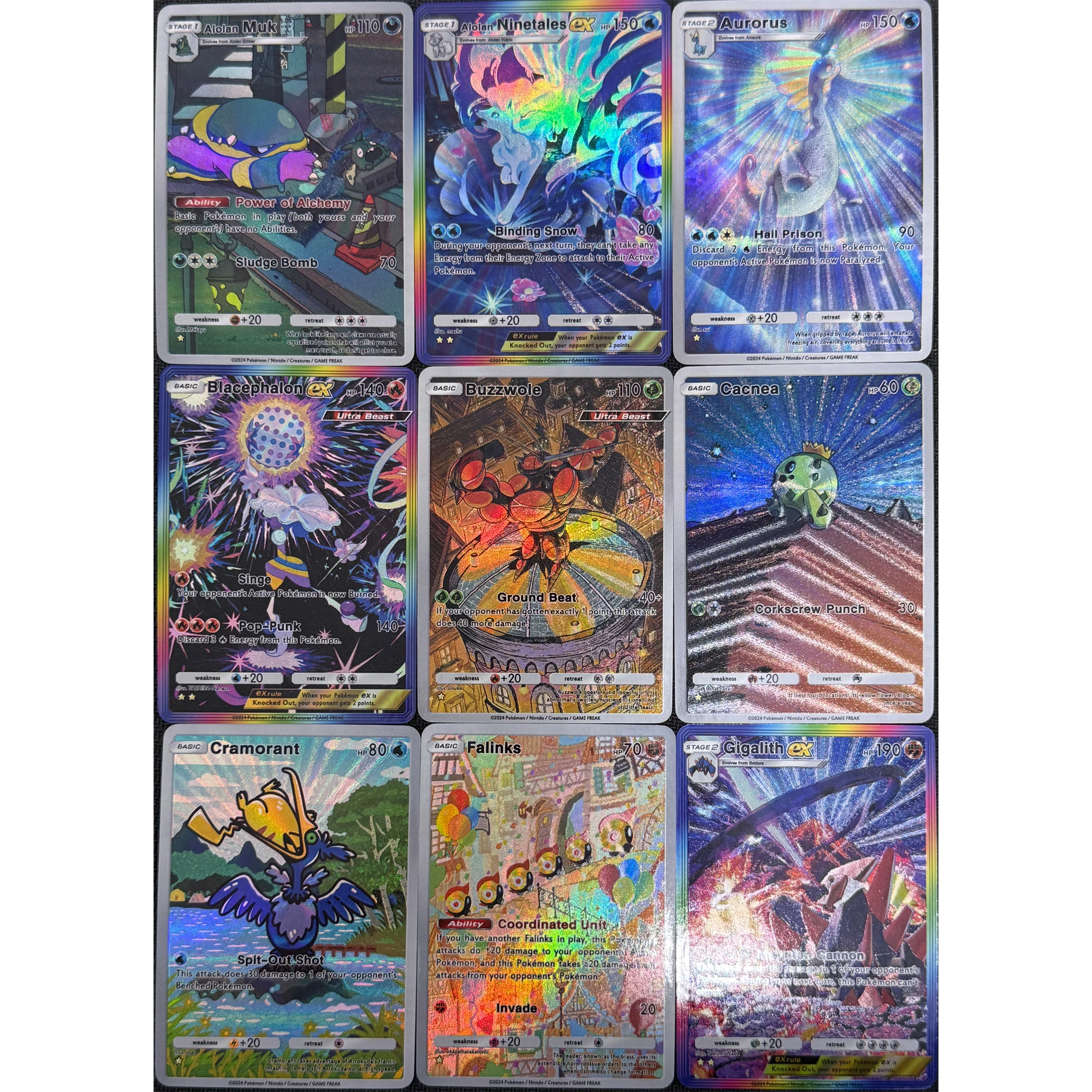 9Pcs/set English Ptcg Pocket Series Cramorant Aurorus Ninetales Gigalith Texture Flash Card Classic Game Anime Collection Card
9Pcs/set English Ptcg Pocket Series Cramorant Aurorus Ninetales Gigalith Texture Flash Card Classic Game Anime Collection Card