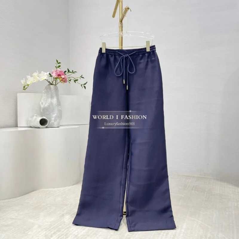Blue Long Sleeve Pockets Blouse and Wide Leg Pants for Women
Blue Long Sleeve Pockets Blouse and Wide Leg Pants for Women