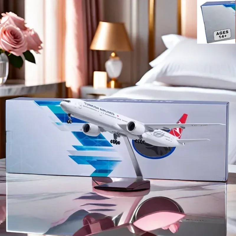 47cm Turkish Airlines Boeing 777 Airplane Model Aircraft 1/160 Scale Diecast Resin Light and Wheel Plane Dropshipping Home Decor
47cm Turkish Airlines Boeing 777 Airplane Model Aircraft 1/160 Scale Diecast Resin Light and Wheel Plane Dropshipping Home Decor