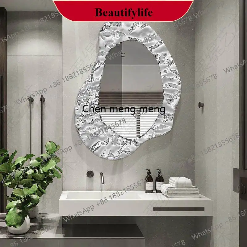 M182 New water ripple bathroom mirror washstand touch screen wall-mounted dressing special-shaped mirror
M182 New water ripple bathroom mirror washstand touch screen wall-mounted dressing special-shaped mirror