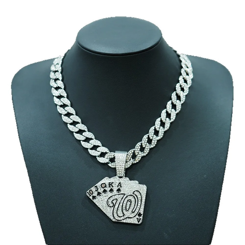 DIY accessories Europe and the United States cross-border explosion fashion dripping oil playing card necklace men's hip-hop ful
DIY accessories Europe and the United States cross-border explosion fashion dripping oil playing card necklace men's hip-hop ful