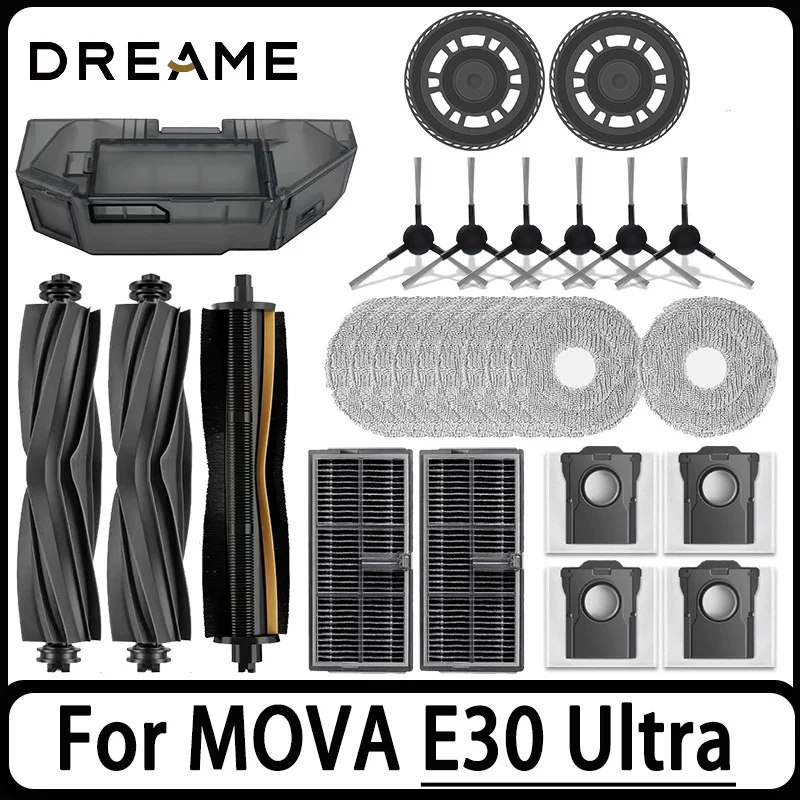 For MOVA E30 Ultra robot vacuum cleaner accessories:Main Side Brush Mop Cloth Hepa Filter Dust Bag Spare Parts
For MOVA E30 Ultra robot vacuum cleaner accessories:Main Side Brush Mop Cloth Hepa Filter Dust Bag Spare Parts
