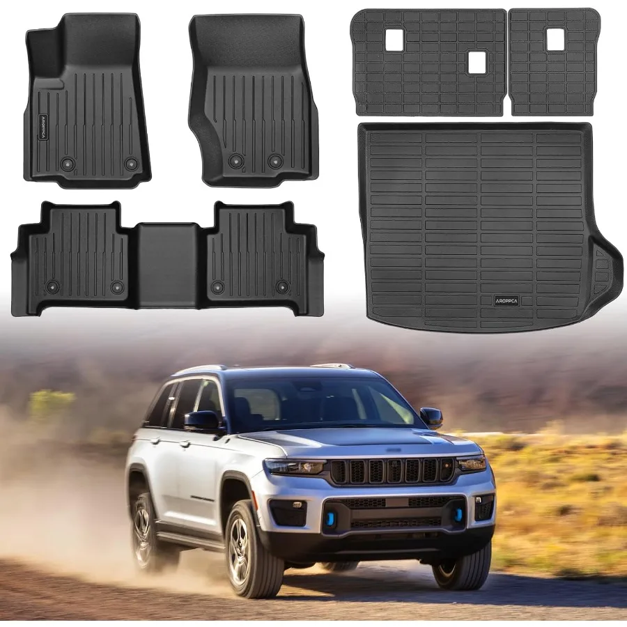 Всепогодные коврики, грузовой вкладыш с ковриком на спинку для Jeep Grand Cherokee 20222025 гг., 2 ряда, включает 4xe, не WK или L, 5-местный TPE 
Всепогодные коврики, грузовой вкладыш с ковриком на спинку для Jeep Grand Cherokee 20222025 гг., 2 ряда, включает 4xe, не WK или L, 5-местный TPE