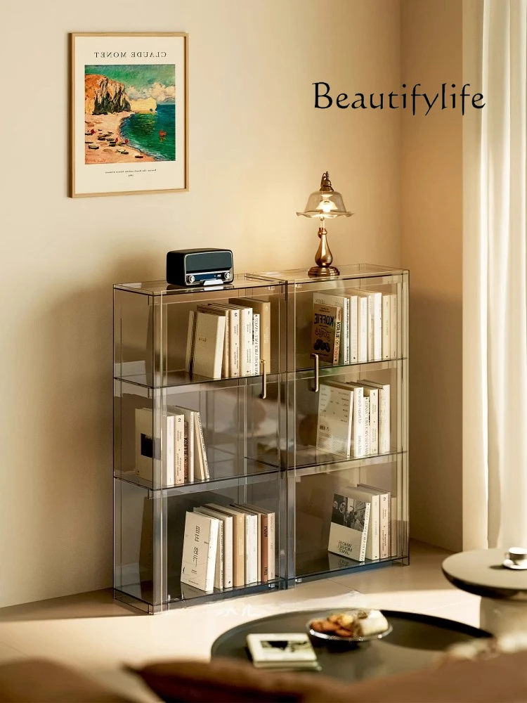 Dust-proof bookshelf, living room floor shelf, acrylic bookcase with cabinet door, simple locker integrated
Dust-proof bookshelf, living room floor shelf, acrylic bookcase with cabinet door, simple locker integrated