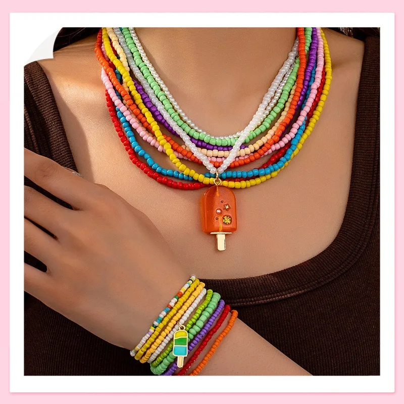 New Self-developed New Dopamine Multi-layer Color Beaded Necklace Bracelet Summer Beach
New Self-developed New Dopamine Multi-layer Color Beaded Necklace Bracelet Summer Beach