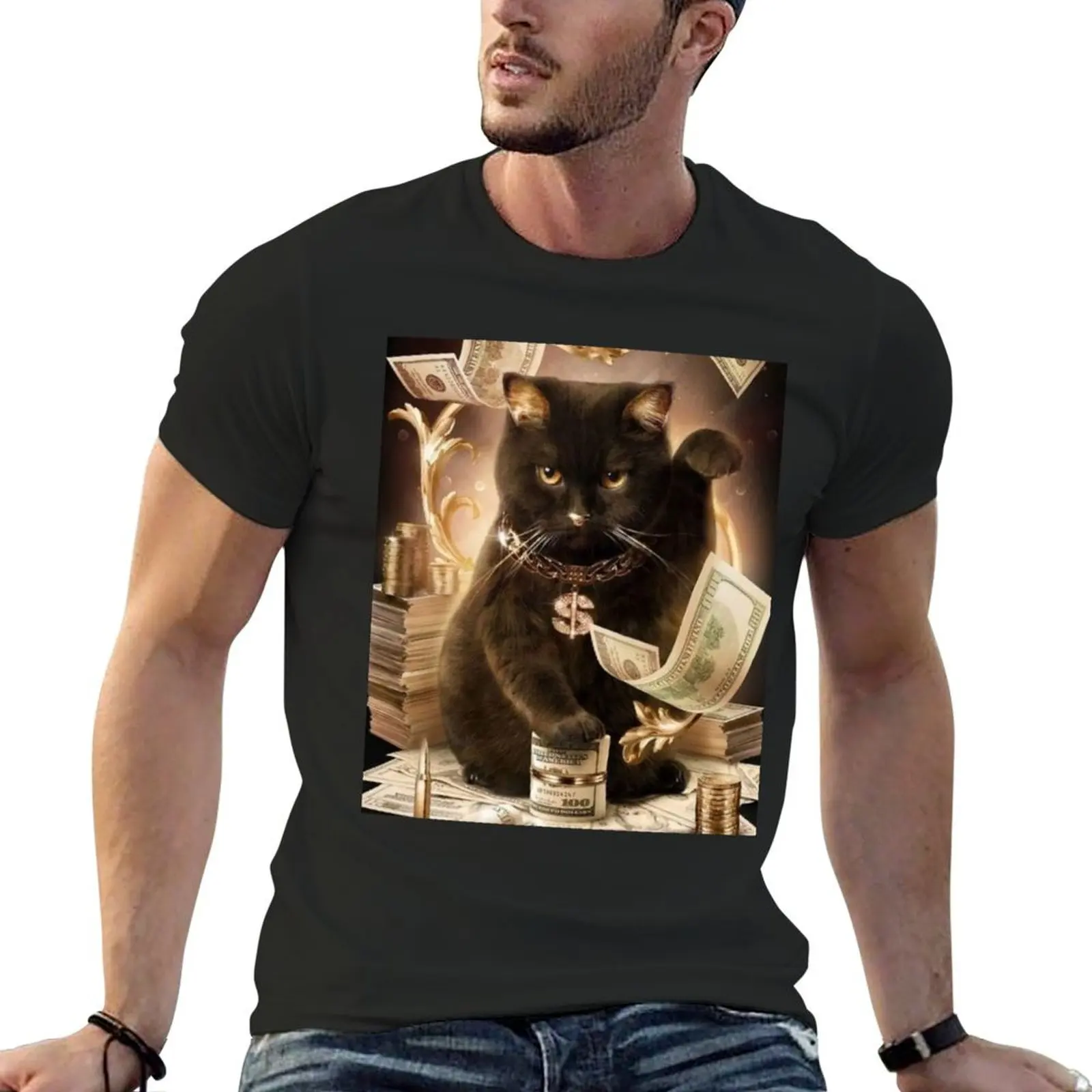 Black Gold Rich Cat T-Shirt shirts graphic tee graphic shirts fruit of the loom mens t shirts
Black Gold Rich Cat T-Shirt shirts graphic tee graphic shirts fruit of the loom mens t shirts