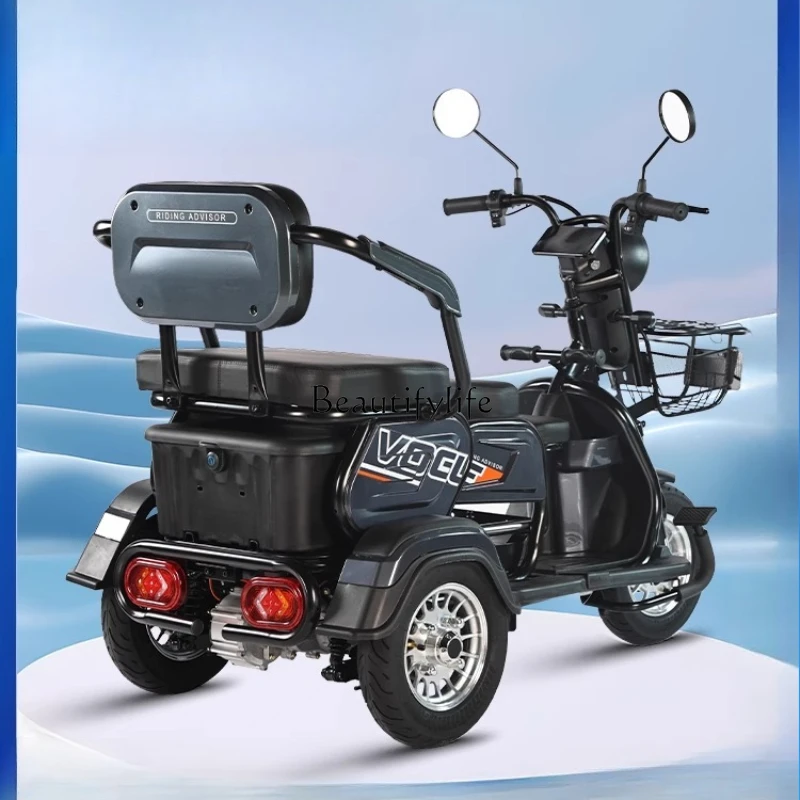 03.-New electric tricycle household lightweight small scooter for the elderly parent-child lady pick-up child battery car
03.-New electric tricycle household lightweight small scooter for the elderly parent-child lady pick-up child battery car