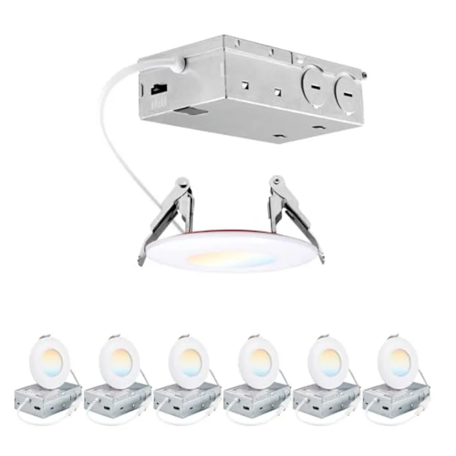 PARMIDA Pack Fire Rated LED Recessed Ceiling Light 5CCT Selectable, ETL 2 Hour Fire Ratg, W Dimmable Ultra-Th Canless Wafer Sli
PARMIDA Pack Fire Rated LED Recessed Ceiling Light 5CCT Selectable, ETL 2 Hour Fire Ratg, W Dimmable Ultra-Th Canless Wafer Sli
