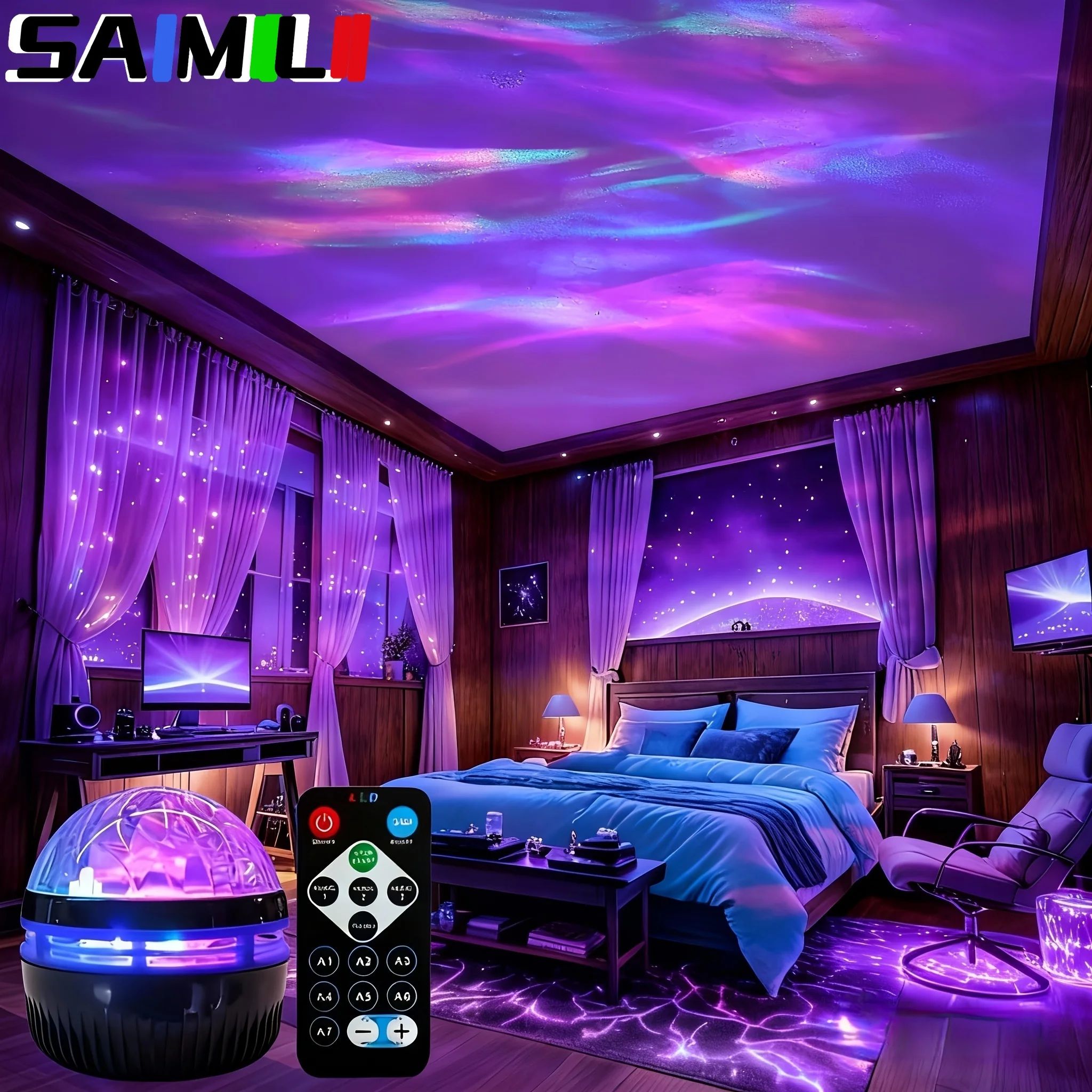 7-Color Aurora Projection Light Remote Control USB LED Stage Light for Room Decoration Valentine'S Day Gifts Party Christmas
7-Color Aurora Projection Light Remote Control USB LED Stage Light for Room Decoration Valentine'S Day Gifts Party Christmas