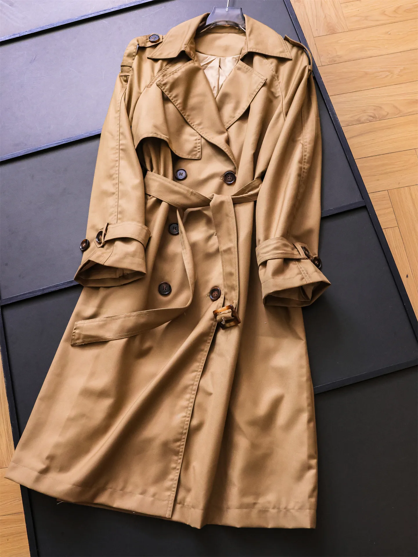 Long Sleeve Pure Color Double Breasted Belted Korean Style Women's Coat Autumn New Arrival M107 Commute Slim Fit Polyester
Long Sleeve Pure Color Double Breasted Belted Korean Style Women's Coat Autumn New Arrival M107 Commute Slim Fit Polyester