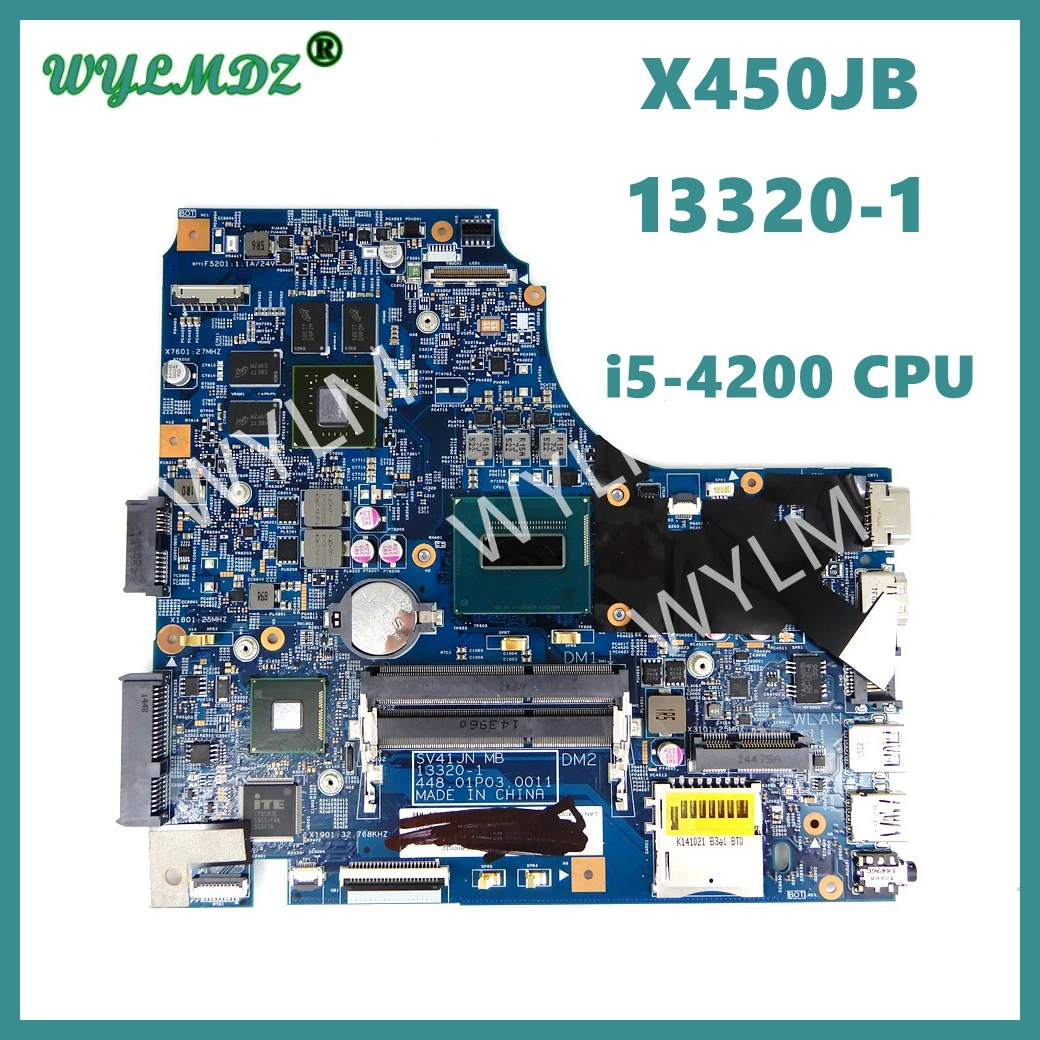 X450JB 13320-1 i5-4200HQ CPU GT940M/2G Mainboard For Asus X450J X450JN SV41JN A450J X450JB Laptop Motherboard Test OK
X450JB 13320-1 i5-4200HQ CPU GT940M/2G Mainboard For Asus X450J X450JN SV41JN A450J X450JB Laptop Motherboard Test OK