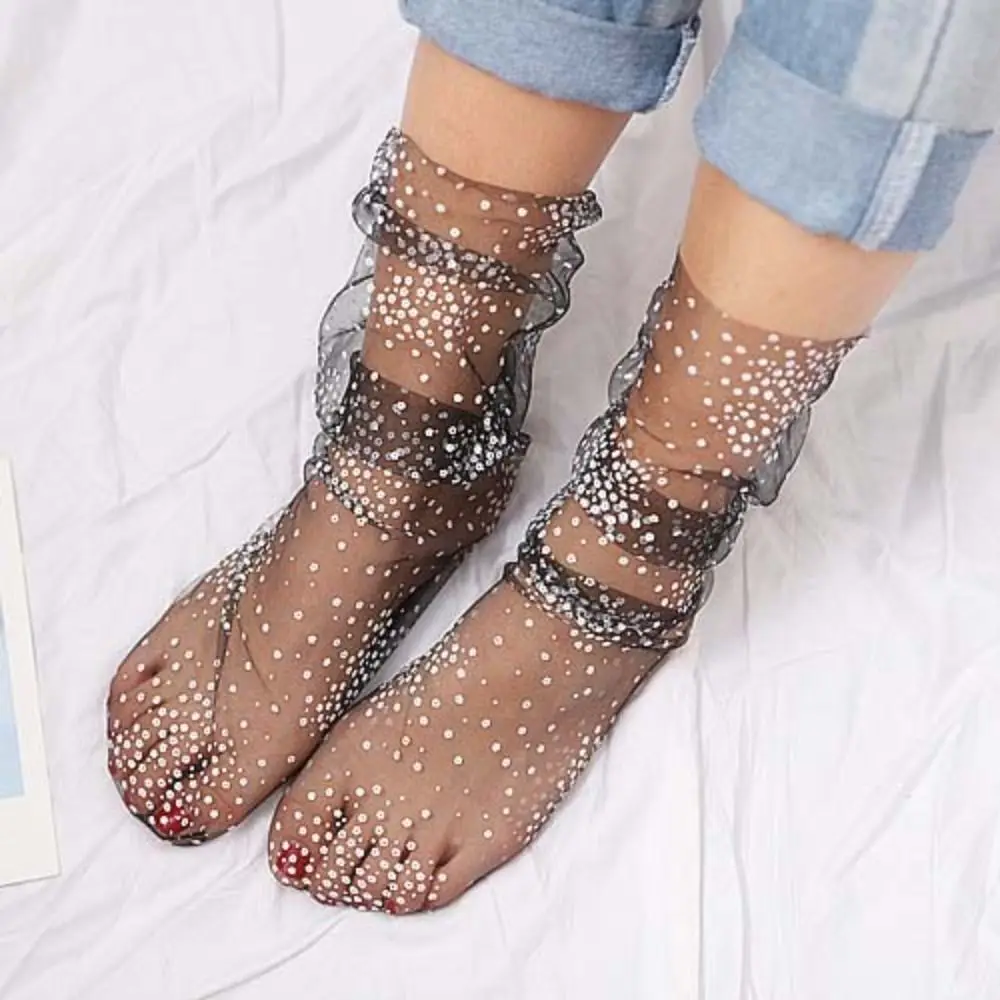 Sweet Transparent Tulle Flower Short Socks Thin Sheer Lace Mesh Floral Middle Tube Socks Ultra-Thin Lolita JK
Sweet Transparent Tulle Flower Short Socks Thin Sheer Lace Mesh Floral Middle Tube Socks Ultra-Thin Lolita JK
