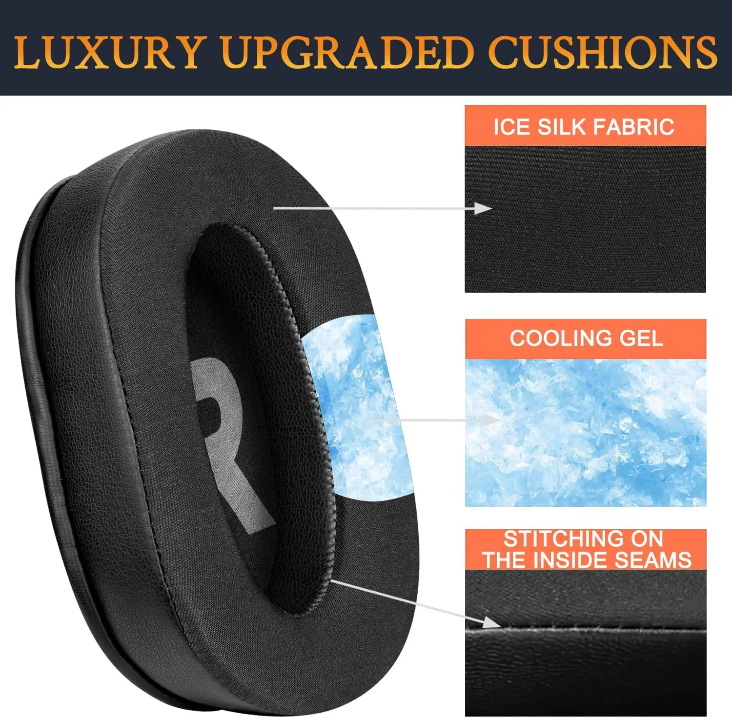 Cooling gel ear pad replacement for Logitech G Pro, Prox 2, G Pro X SE earphones ear pads to increase the thickness
Cooling gel ear pad replacement for Logitech G Pro, Prox 2, G Pro X SE earphones ear pads to increase the thickness
