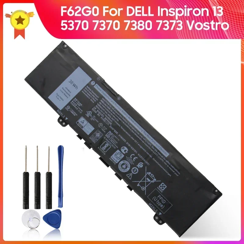 Сменный аккумулятор F62GO для DELL Inspiron 13 7370 7380 7373 5370 Vostro 0RPJC3 RPJC3 39DY5 039DY5 F62G0, высококачественные аккумуляторы
Сменный аккумулятор F62GO для DELL Inspiron 13 7370 7380 7373 5370 Vostro 0RPJC3 RPJC3 39DY5 039DY5 F62G0, высококачественные аккумуляторы