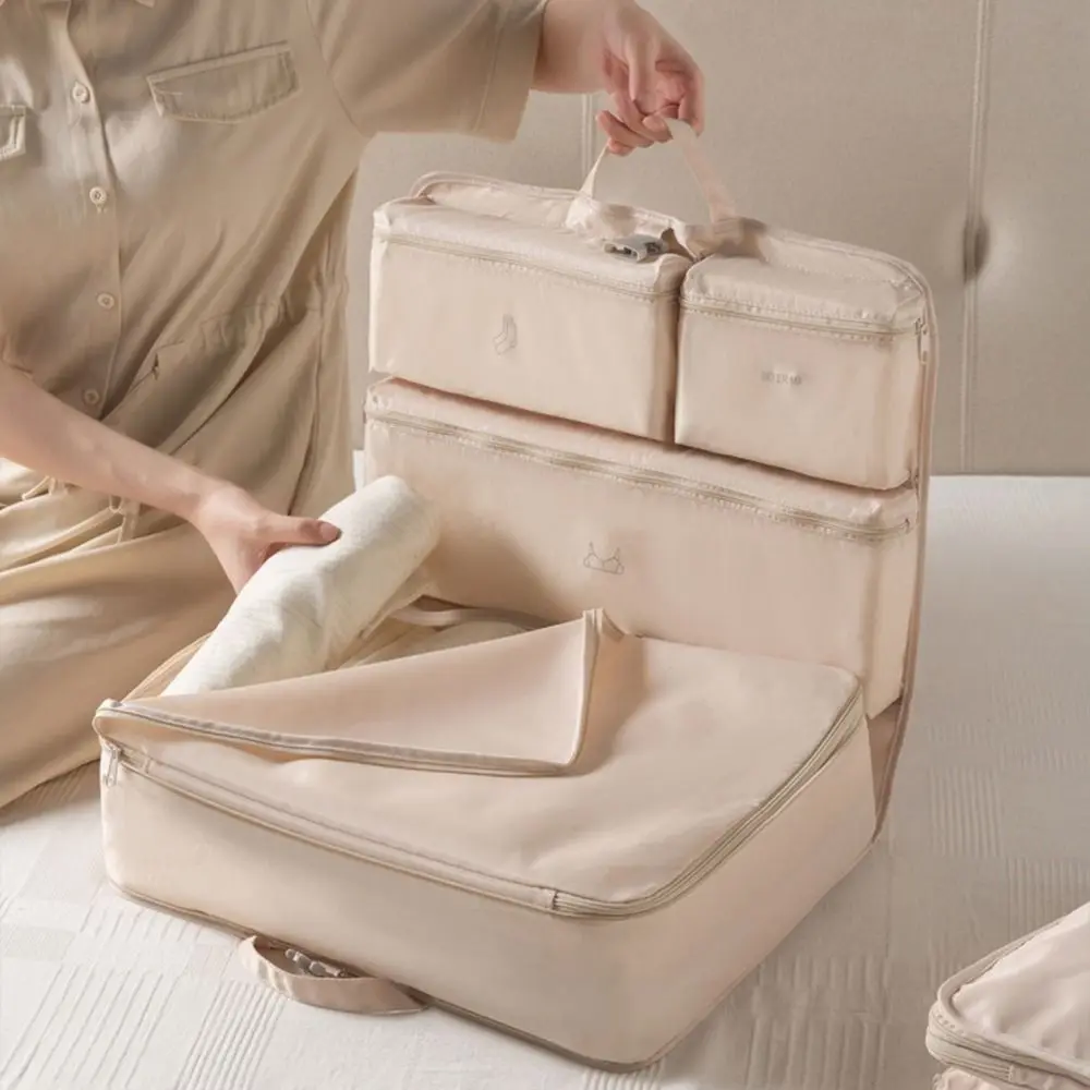 Large Capacity 6 In 1 Travel Storage Bag Compressible Hangable Clothes Packing Cubes Dustproof Space Saving Suitcase Organizer
Large Capacity 6 In 1 Travel Storage Bag Compressible Hangable Clothes Packing Cubes Dustproof Space Saving Suitcase Organizer