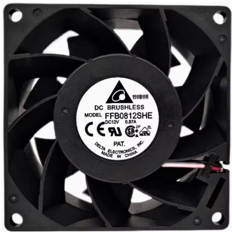 Delta FFB0812SHE DC 12V 0.87A 80x80x30mm 2-Wire Cooling Fan
Delta FFB0812SHE DC 12V 0.87A 80x80x30mm 2-Wire Cooling Fan