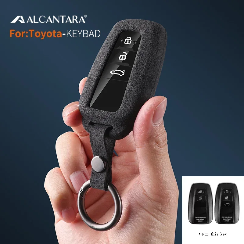 Alcantara High-quality Car Remote Key Case Cover Shell For Toyota Camry Highlander RAV4 Prado Corolla C-HR EV IZOA Keychain
Alcantara High-quality Car Remote Key Case Cover Shell For Toyota Camry Highlander RAV4 Prado Corolla C-HR EV IZOA Keychain