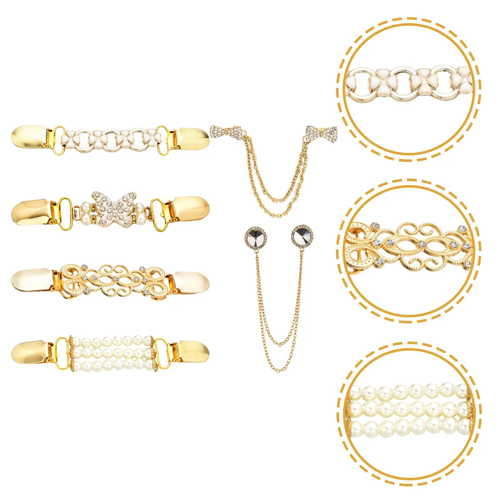 6Pcs Vintage Cardigan Clips Elegant Shawl Collar Brooch Clips for Women Dress Sweater Shirt Clip Retro Style Wedding Party
6Pcs Vintage Cardigan Clips Elegant Shawl Collar Brooch Clips for Women Dress Sweater Shirt Clip Retro Style Wedding Party