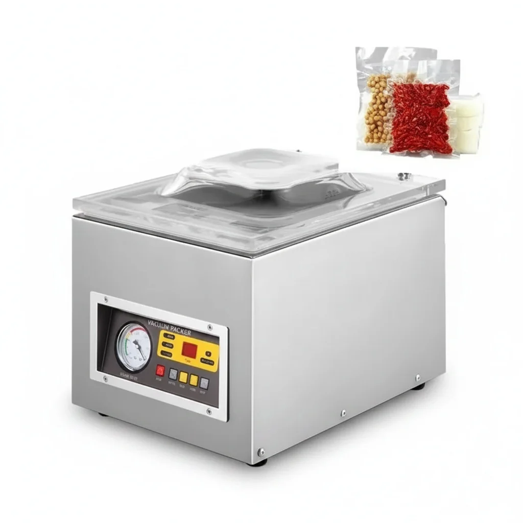 DZ-260S Food Vacuum Packing Machine Commercial Chamber Vacuum Sealer Kitchen Meat Bag Packaging Food Saver Sealing Machine
DZ-260S Food Vacuum Packing Machine Commercial Chamber Vacuum Sealer Kitchen Meat Bag Packaging Food Saver Sealing Machine