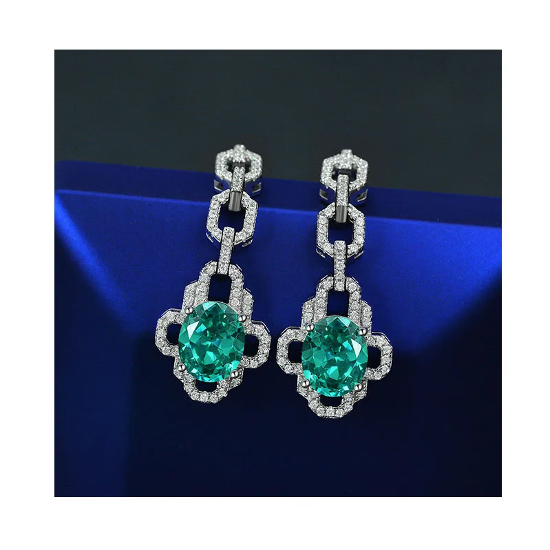 Excellent Oval Cut 9*11mm Lab Gemstone Green Paraiba CZ Earring Women Exquisite Drop Earrings Sterling Silver 925
Excellent Oval Cut 9*11mm Lab Gemstone Green Paraiba CZ Earring Women Exquisite Drop Earrings Sterling Silver 925