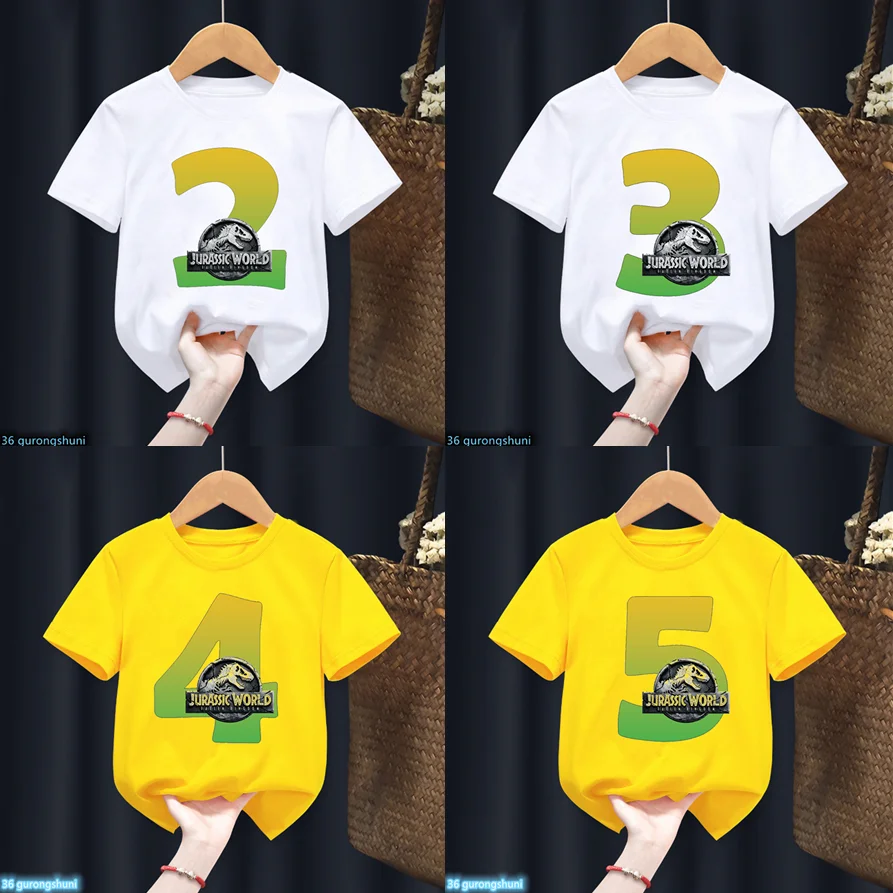 New Funny Jurassic Park T-Shirt Number 2 3-9 Happy Birthday Gift T Shirt Baby Girls Boys Clothes Unisex Tshirt Tees Summer Top
New Funny Jurassic Park T-Shirt Number 2 3-9 Happy Birthday Gift T Shirt Baby Girls Boys Clothes Unisex Tshirt Tees Summer Top