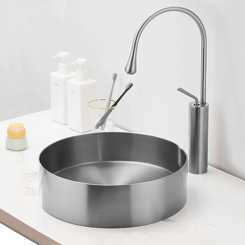 High Quality 3737 Round Stainless Steel Bathroom Sink Golden Single Bowl with One Hole Faucet-Free Design
High Quality 3737 Round Stainless Steel Bathroom Sink Golden Single Bowl with One Hole Faucet-Free Design