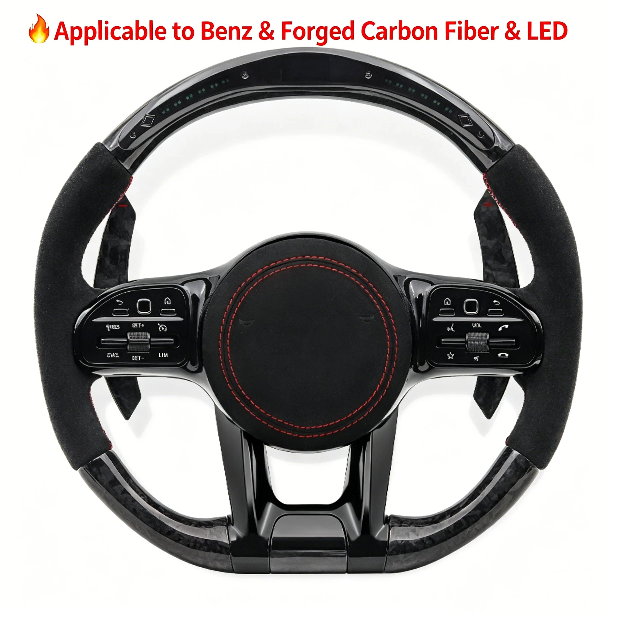 Forged Carbon Fiber LED Steering Wheel Racing Design for Benz C180 C200 C260 C300 C63 E200 E300 E63 Comfort Suede Grips
Forged Carbon Fiber LED Steering Wheel Racing Design for Benz C180 C200 C260 C300 C63 E200 E300 E63 Comfort Suede Grips