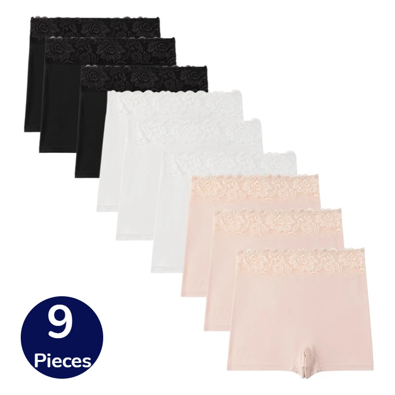 BZEL 9PCS/Set High-waist Women's Boyshorts Fashion Hollow Out Sweet Lace Flower Soft Skin-Friendly Breathable Comfortable Boxers
BZEL 9PCS/Set High-waist Women's Boyshorts Fashion Hollow Out Sweet Lace Flower Soft Skin-Friendly Breathable Comfortable Boxers
