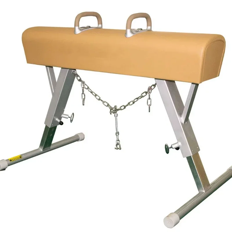 gymnastic training Pommel Horse Floor Buck Horse with 2 Pommels Ring height: 12cm; distance between rings: 40-45cm
gymnastic training Pommel Horse Floor Buck Horse with 2 Pommels Ring height: 12cm; distance between rings: 40-45cm