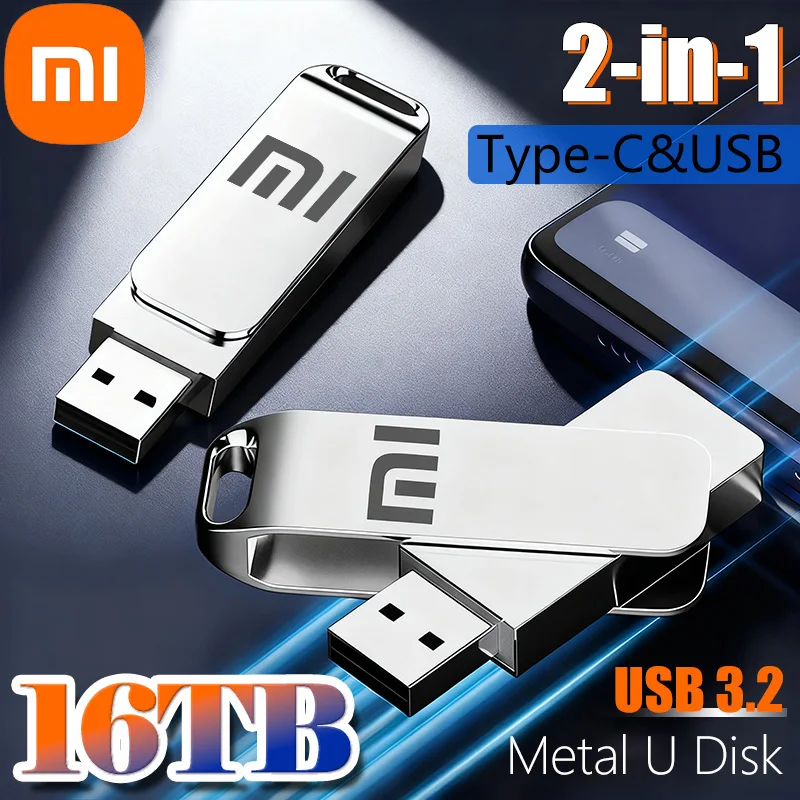 Xiaomi MIJIA USB 3.2 16TB USB Flash Drive Memory Type-C 2-In-1 8TB 4TB OTG Pendrive 2TB High Speed Flash Disk 1TB For PC Laptop
Xiaomi MIJIA USB 3.2 16TB USB Flash Drive Memory Type-C 2-In-1 8TB 4TB OTG Pendrive 2TB High Speed Flash Disk 1TB For PC Laptop