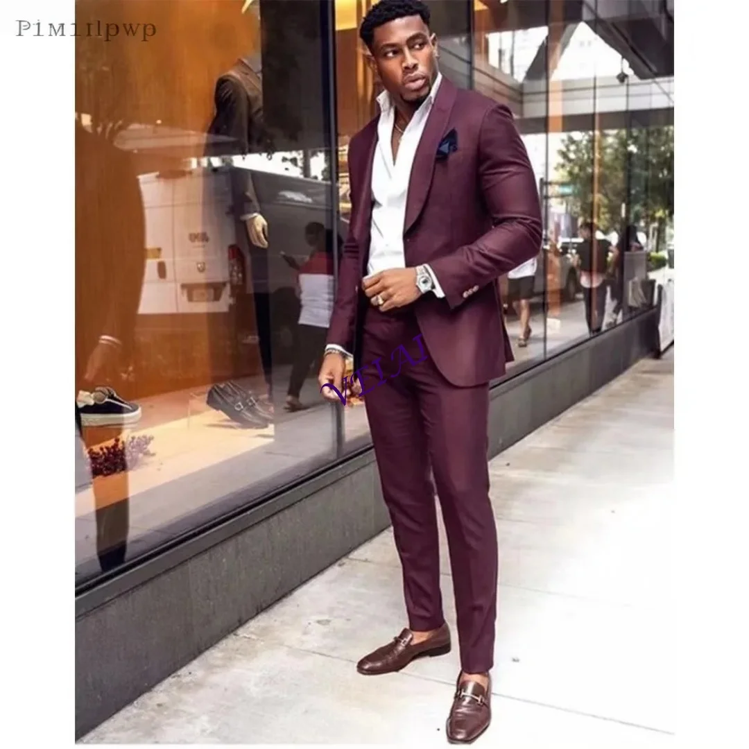 Бордовые костюмы по индивидуальному заказу для мужчин, комплекты блейзеров на одной пуговице с шалью и лацканами, смокинги, свадебный костюм жениха, костюм Mariage Homme, комплект из 2 предметов Ja
Бордовые костюмы по индивидуальному заказу для мужчин, комплекты блейзеров на одной пуговице с шалью и лацканами, смокинги, свадебный костюм жениха, костюм Mariage Homme, комплект из 2 предметов Ja