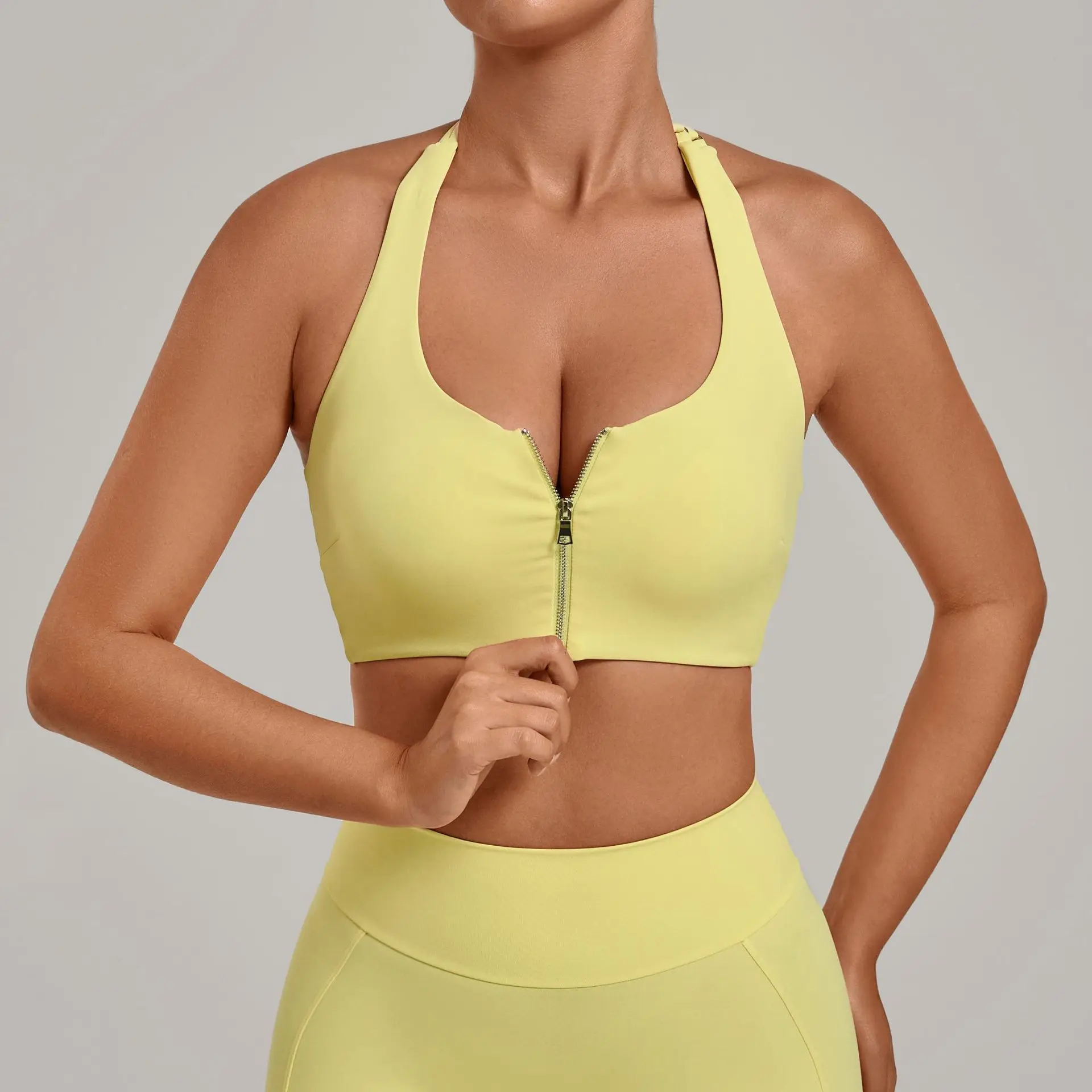 Ningyu Zipper Naked Sports Hanging Neck Underwear Tight Twisted Yoga Bra Sexy Women's Running Fitness Sports Bra Shockproof Bra
Ningyu Zipper Naked Sports Hanging Neck Underwear Tight Twisted Yoga Bra Sexy Women's Running Fitness Sports Bra Shockproof Bra