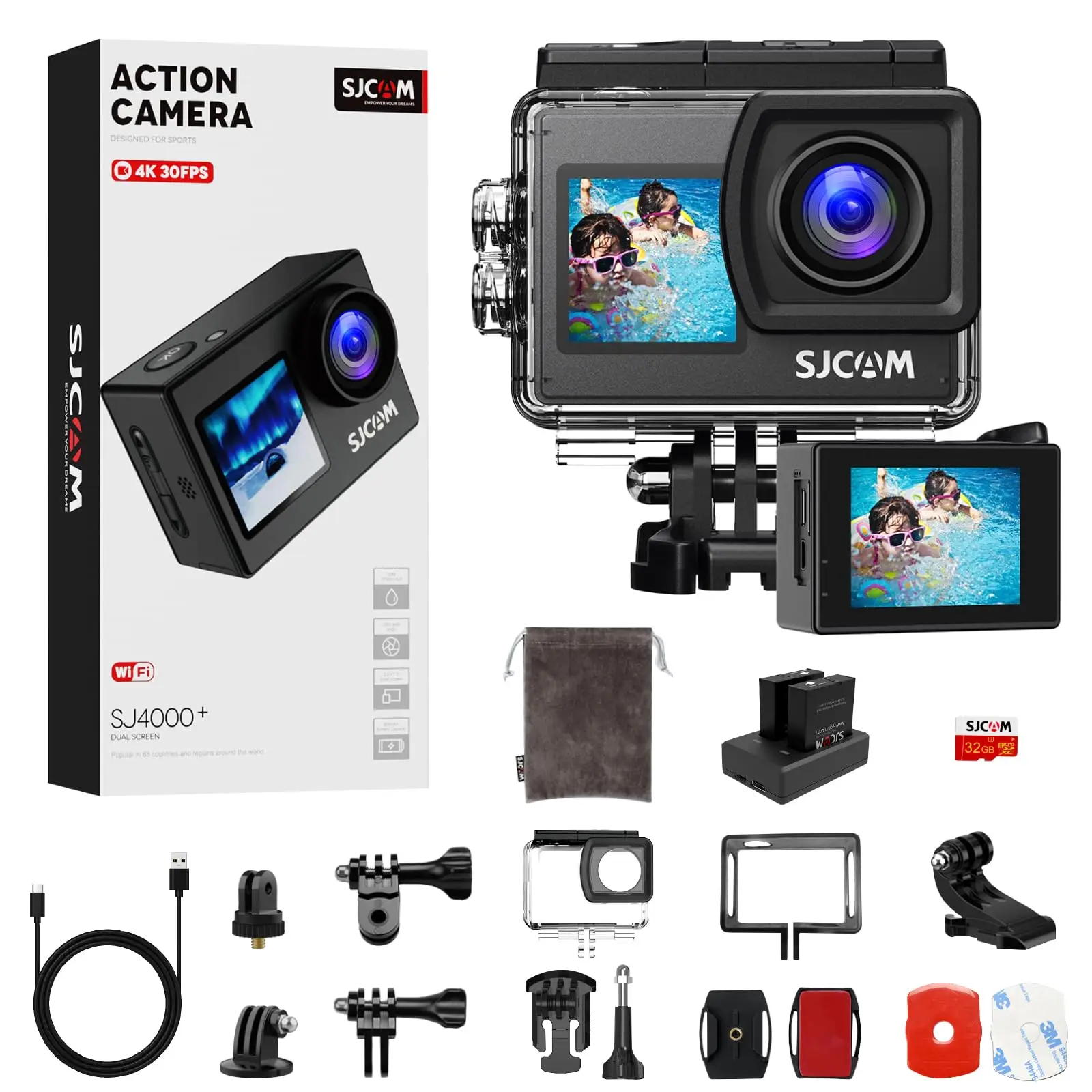 Sjcam Sj4000 Action Camera Dual Screen 4k30fps Ultra Hd Underwater Camera Waterproof 170° Wide Angle Wifi for Tiktok Youtube
Sjcam Sj4000 Action Camera Dual Screen 4k30fps Ultra Hd Underwater Camera Waterproof 170° Wide Angle Wifi for Tiktok Youtube