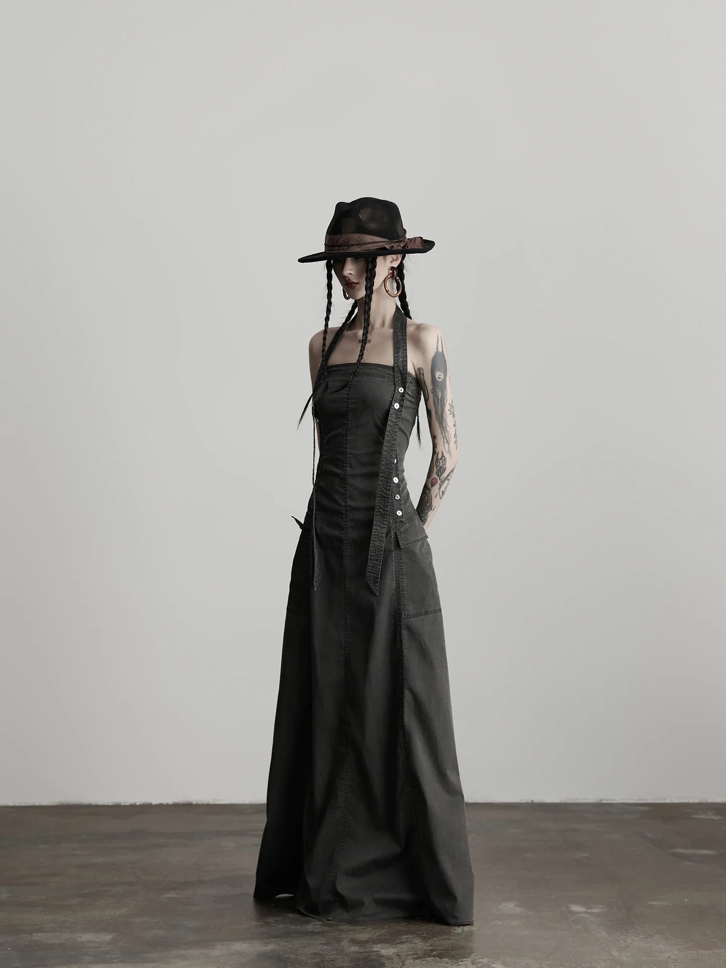 Indue Silk Denim Long Dr Women's One oulder Bridesmaid Dr Summer Spring Autumn l Waist Soft Fabric No Sve
Indue Silk Denim Long Dr Women's One oulder Bridesmaid Dr Summer Spring Autumn l Waist Soft Fabric No Sve