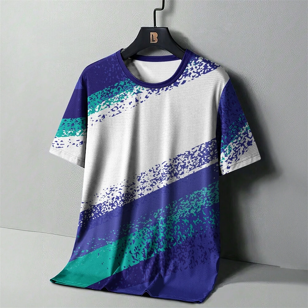 Men's Clothing Quick Drying Trendy Stripe 3D Print Clothing Short Sleeve T-Shirt Outdoor Comforts Running Tops T-Shirts for Men
Men's Clothing Quick Drying Trendy Stripe 3D Print Clothing Short Sleeve T-Shirt Outdoor Comforts Running Tops T-Shirts for Men