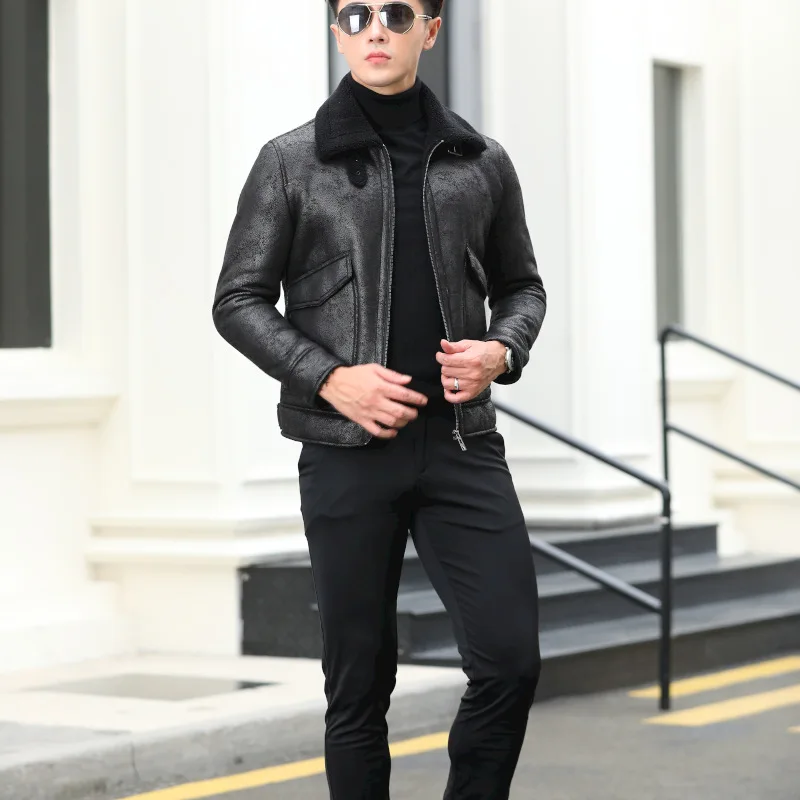 Faux Leather Male Korean Style Windproof Warm Leather Jackets Fleece New High Quality Thick Men's Casual PU Leather Jacket
Faux Leather Male Korean Style Windproof Warm Leather Jackets Fleece New High Quality Thick Men's Casual PU Leather Jacket
