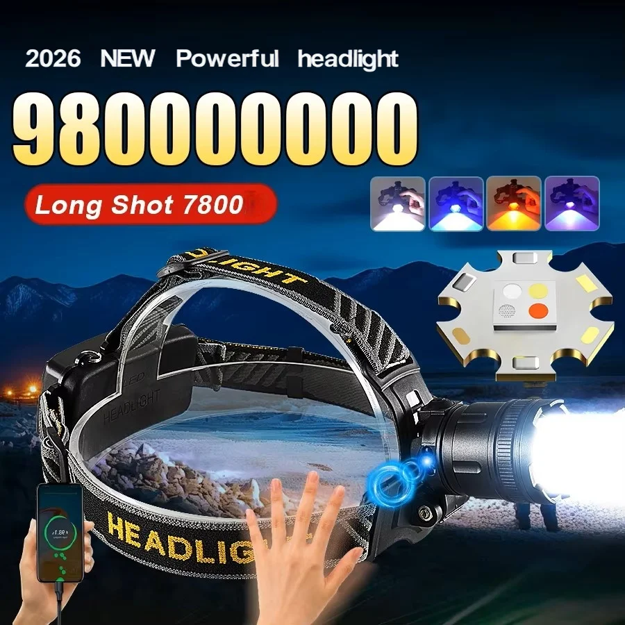 Upgrade 4Colors High Power Headlamp 18650 Rechargeable Headlight UV Telescopic Zoom Head Torch Camping Hunting Head Lantern
Upgrade 4Colors High Power Headlamp 18650 Rechargeable Headlight UV Telescopic Zoom Head Torch Camping Hunting Head Lantern