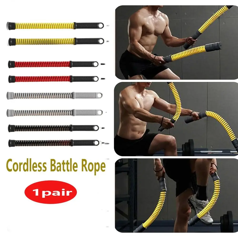 2pcs Non-Slip Handle Cordless Battle Rope Ergonomic Grip Portable Spring Arm Expander Heavy Duty Soft Rubber Head
2pcs Non-Slip Handle Cordless Battle Rope Ergonomic Grip Portable Spring Arm Expander Heavy Duty Soft Rubber Head